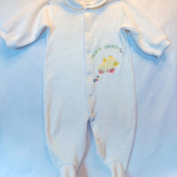 VINTAGE 2002 CARTER’S BABY TERRY CLOTH  FOOTIE LARGE 6-9 MONTHS - Picture 4 of 10